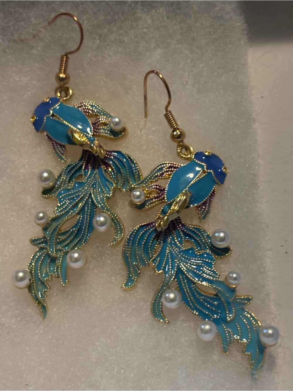 Fish 🐟 tail Pearl Dangle Earrings